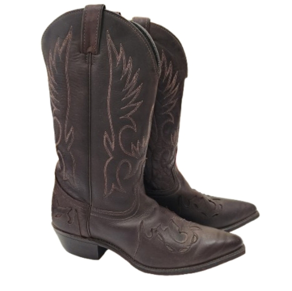 Dingo The Duke Style Western Boots, Stitch Design,dark Brown, Mens 8.5 D - Picture 1 of 8